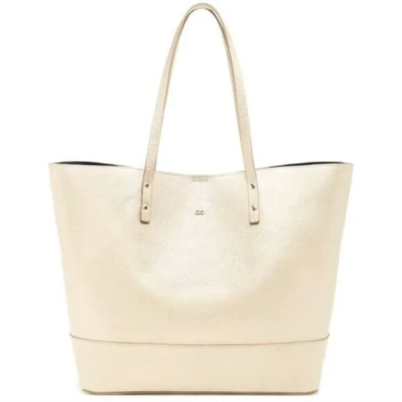 Cole Haan || "Beckett" Leather Tote Bag || Gold - Picture 1 of 13